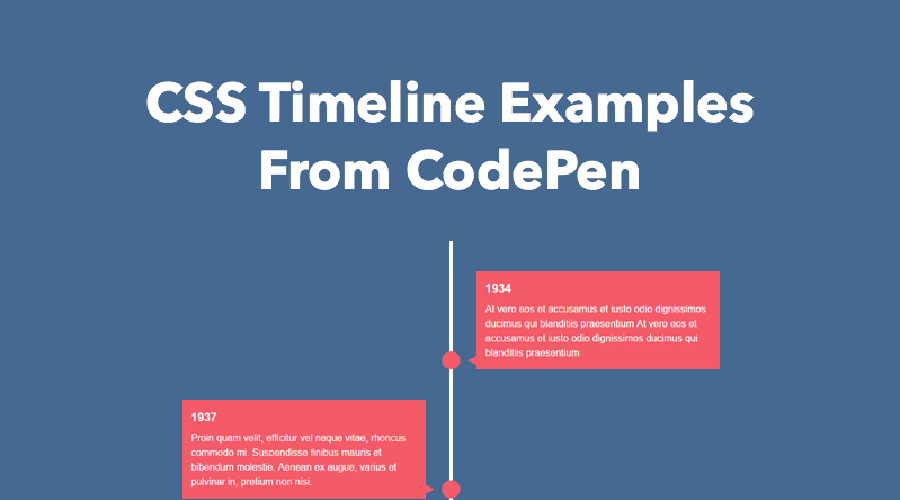 CSS Timeline Examples From CodePen