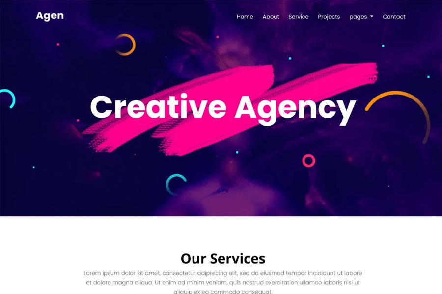 agen hugo agency portfolio template