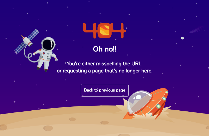 Mars 404 Error Page