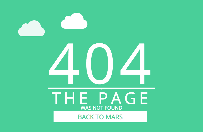 Pure CSS 404 Error Page