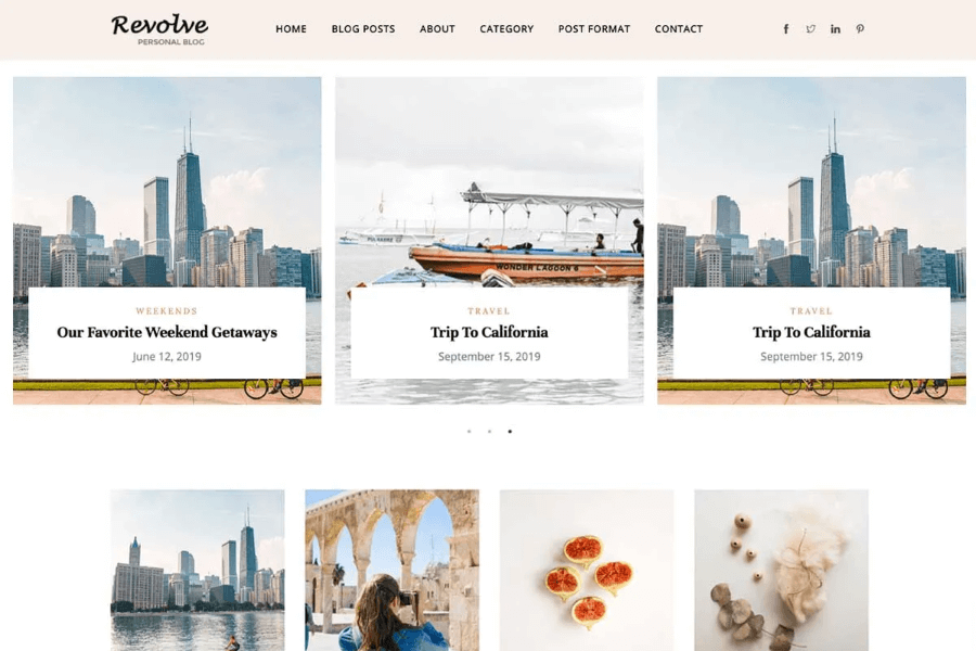 revolve premium bootstrap blog template